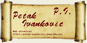 Petak Ivanković vizit kartica